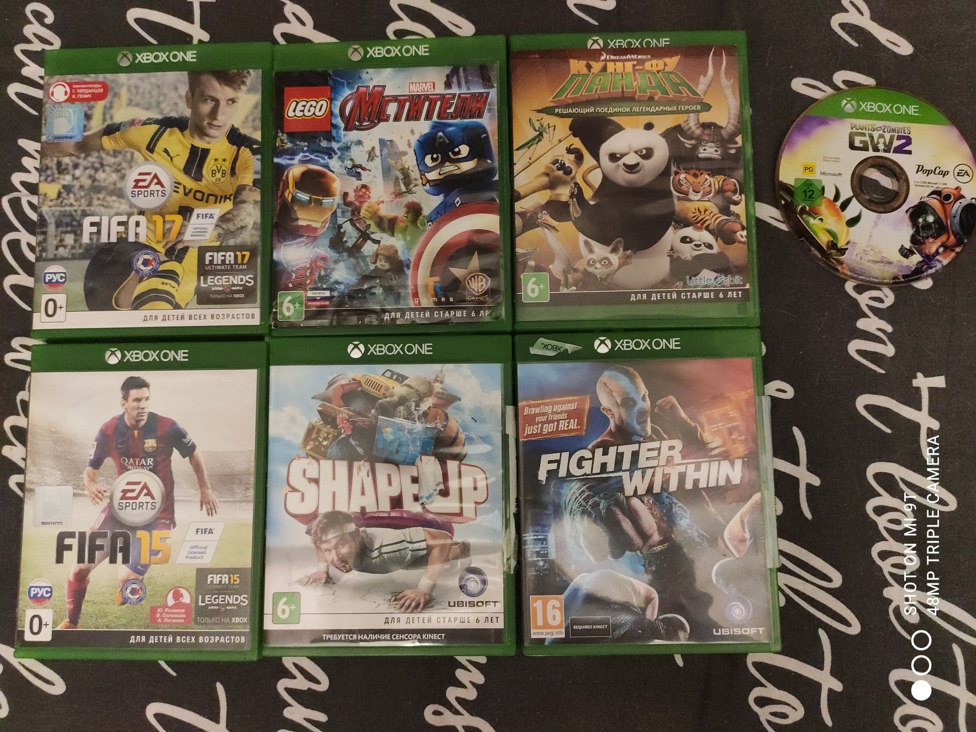 Xbox one + kinect+ 7 игр в отличном  состоянии