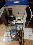PlayStation 5 (б/у) + 2 геймпада + 5 игр