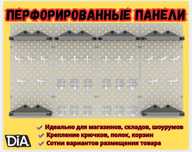 Панель перфорированная, настенная, для магазина и склада aspp