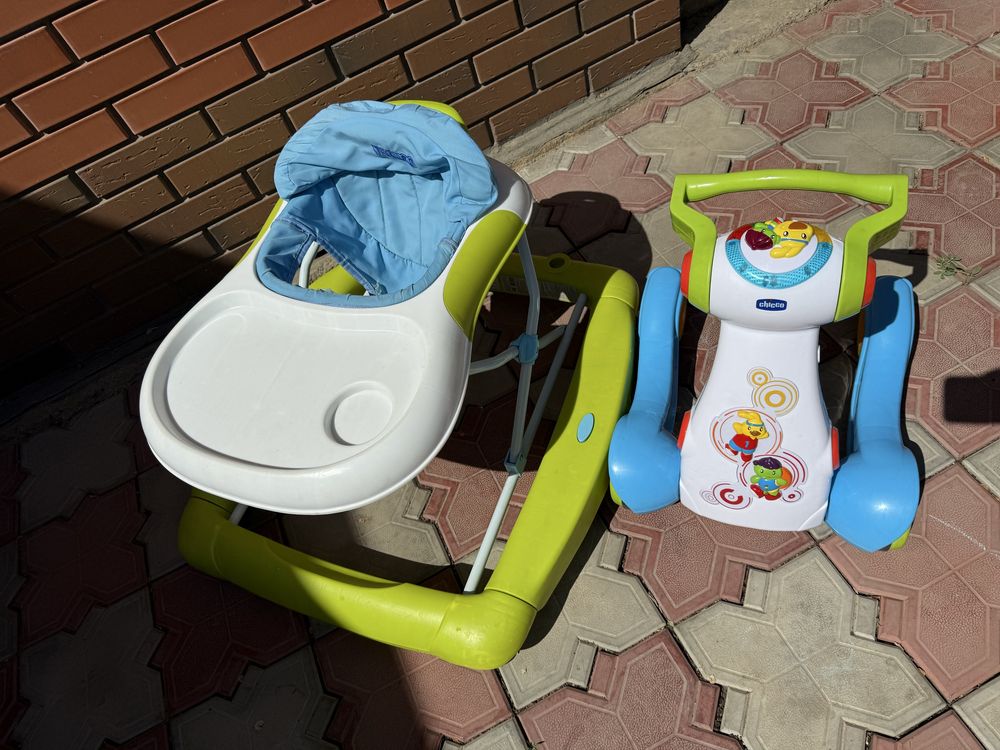 Продам ходунки и толокар chicco