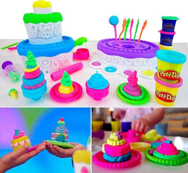 Срочно Мега Набор для лепки "Праздничный торт " 3 в 1 Hasbro. оригинал