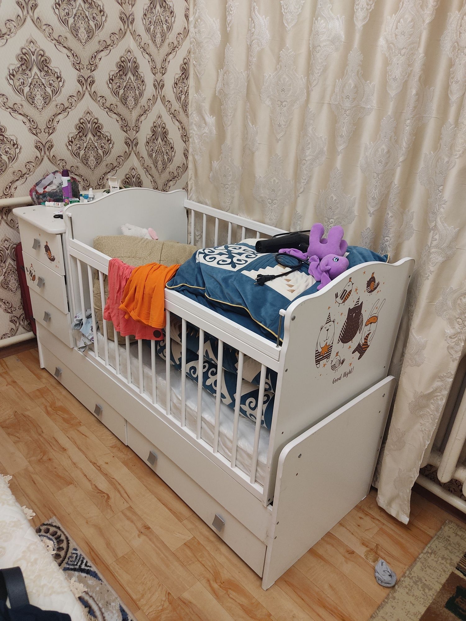Продам детский манеж трансформеры. Ортапедический матрасом