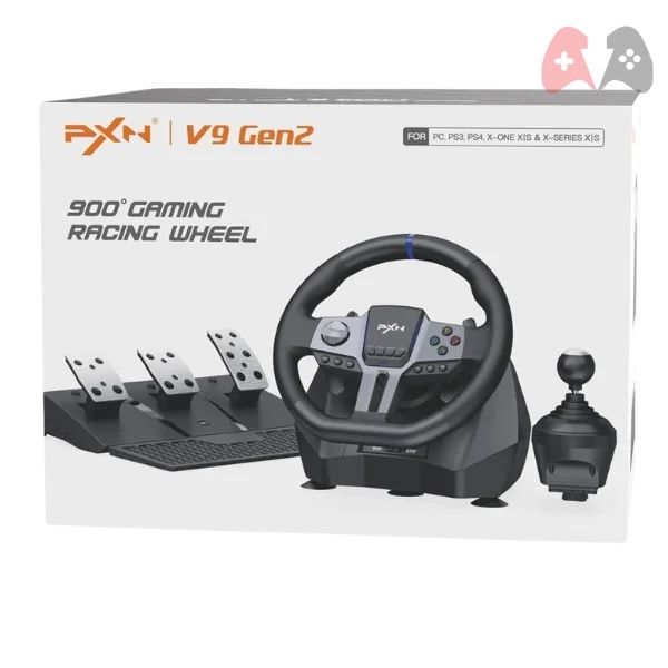 Игровой руль PXN-V9 Gen 2 | Новый | 6-в-1 (PC, PS4, PS3, Xbox, Switch)