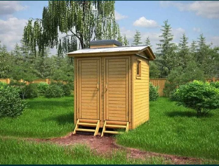 Уличный Деревянные туалет для Дачи и Коттеджей