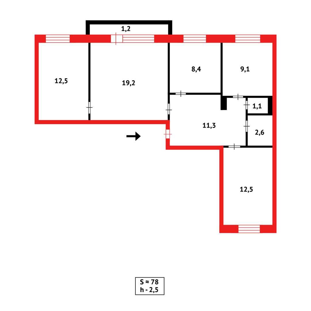 *Продам 4 комн. квартиру ул. Белинского. Помощь в ипотеке.