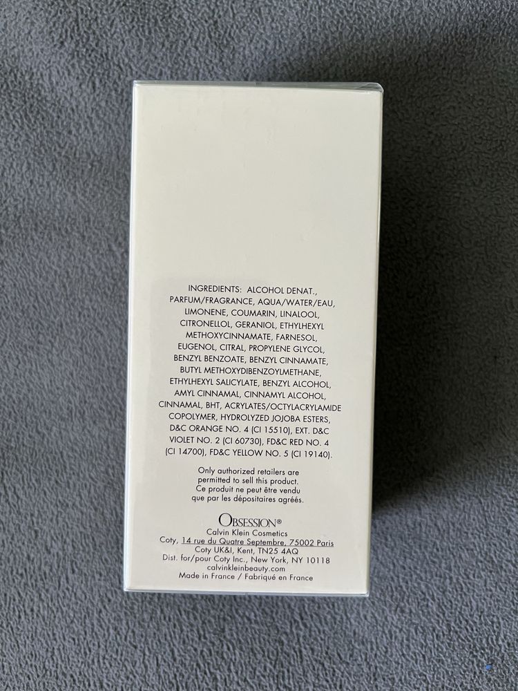 Obsession Calvin Klein(EDP) парфюмированная  вода. Оригинал.