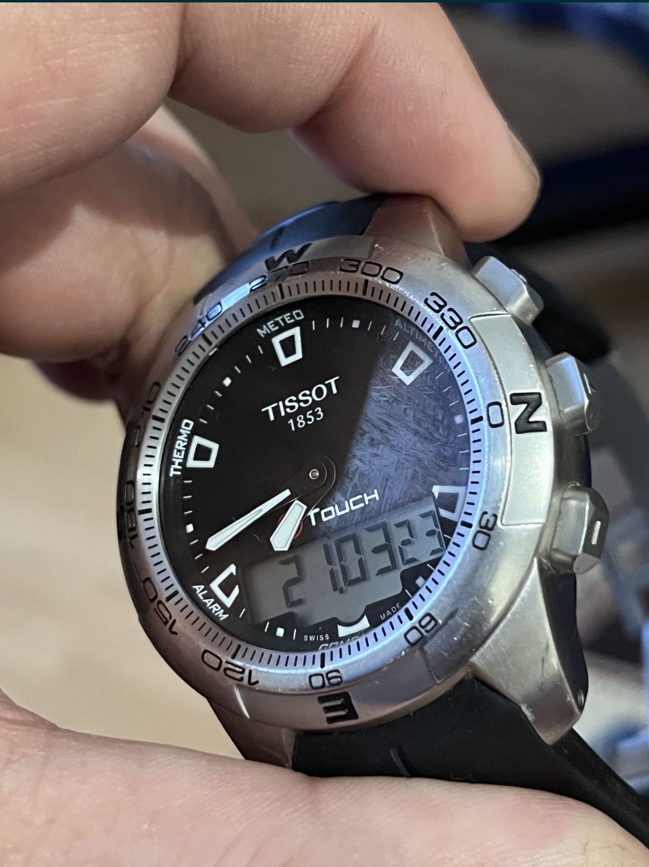 Продам часы Tissot Touch 2, сталь, силикон, коробка.
