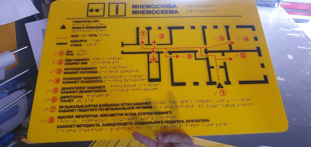 Тактильная плитка, тактильная лента, таблички и тд