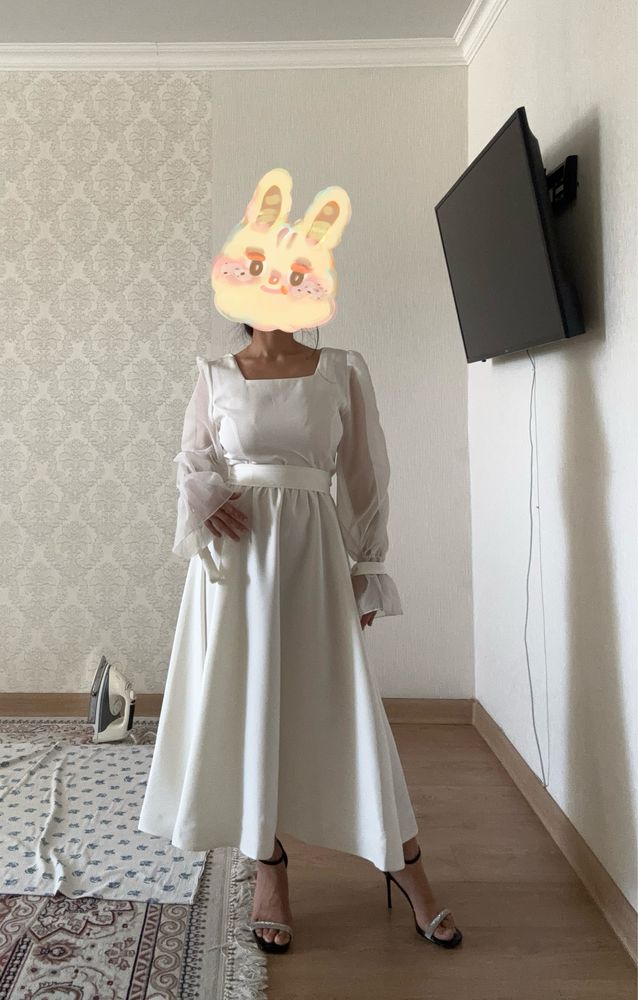 Белое платье на мероприятие / свадьбу / фотосессию