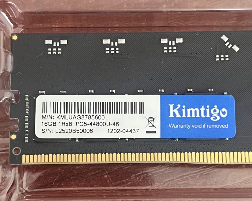 Оперативная память Kimtigo KMLU 5600 2 штуки по 16 Гб