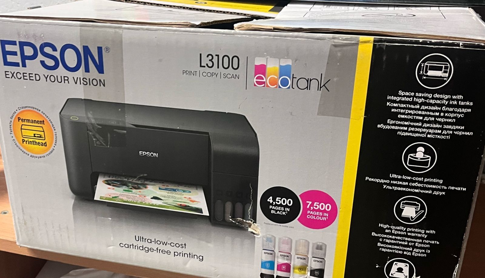 Продам цветной принтер мфу epson l3100 epson l805