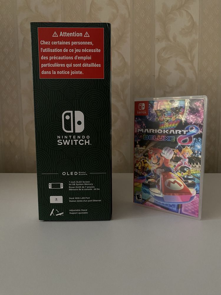Продам новый Nintendo switch oled The Legend of Zelda Edition + MK8