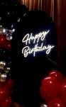 Гостиная ТВ тумба, гостиная диван, надпись “happy birthday”