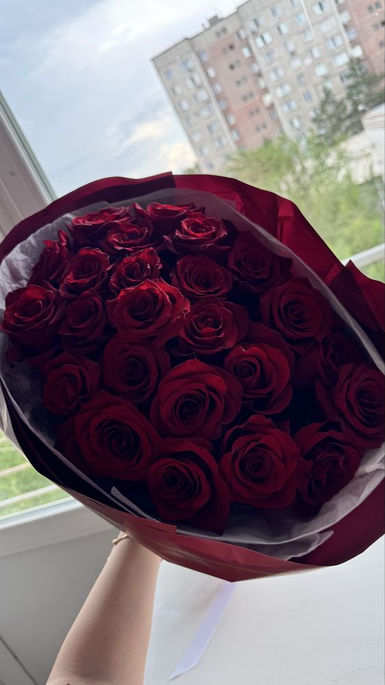 Продам 25 роз красных