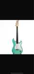 электрогитара vangoa stratocaster голубая зеленая
