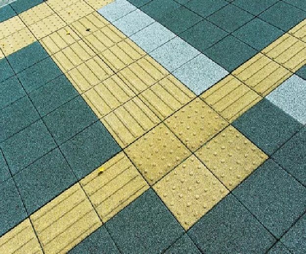 Тактильные плитки для слепых из Екам-бетона желтая