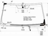 Стекло лобовое с обогревом щеток  Toyota Land cruiser prado