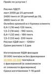 Услуги распила лдсп, закатки кромки, изготовление МДФ фасадов