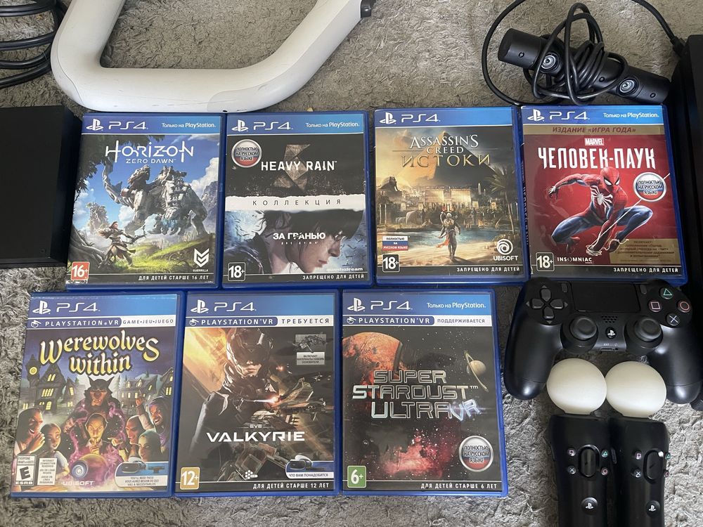 PlayStation4 Pro 1TB, Vr, Игры, Джостик, Автомат