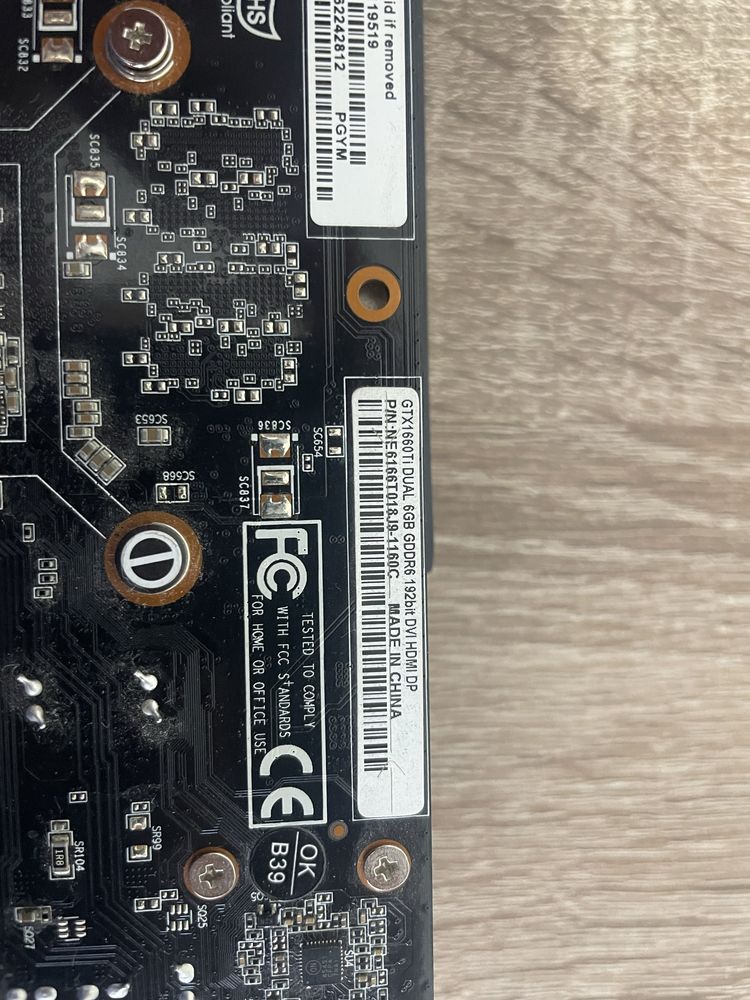 Видеокарта palit 1660ti 6gb