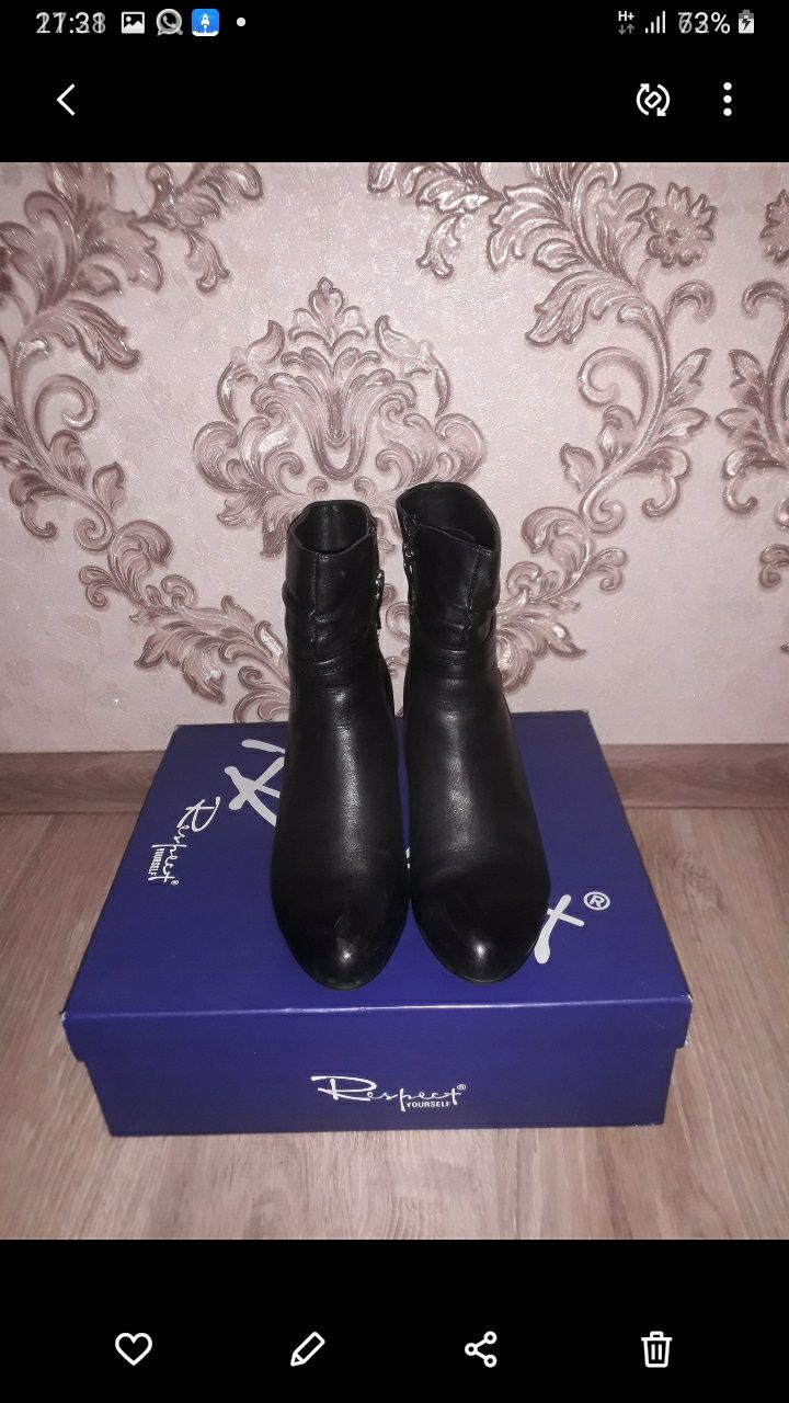 Отличные кожаные и обычные сапоги на весну и осень.