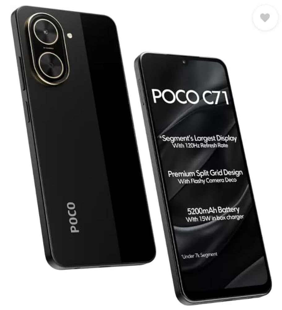 Новый запечатанный Poco C71 чёрного цвета