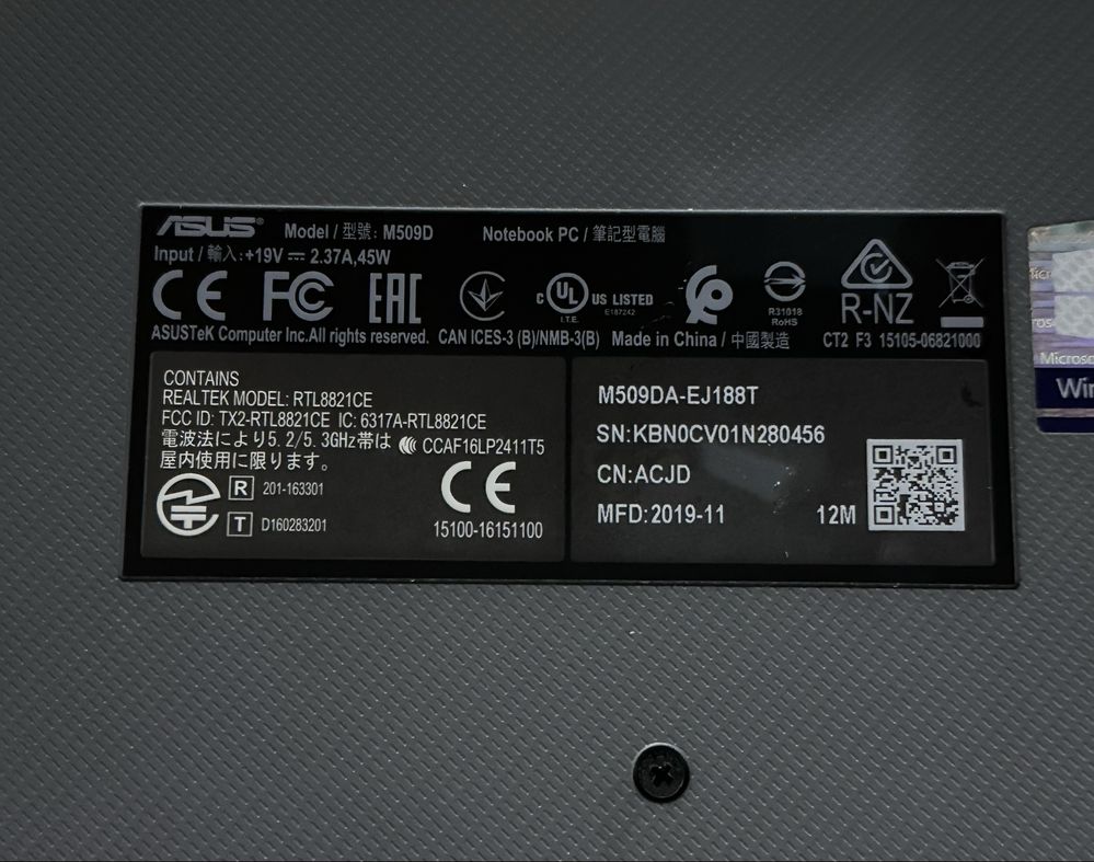 Продам ноутбук Asus M509DA
