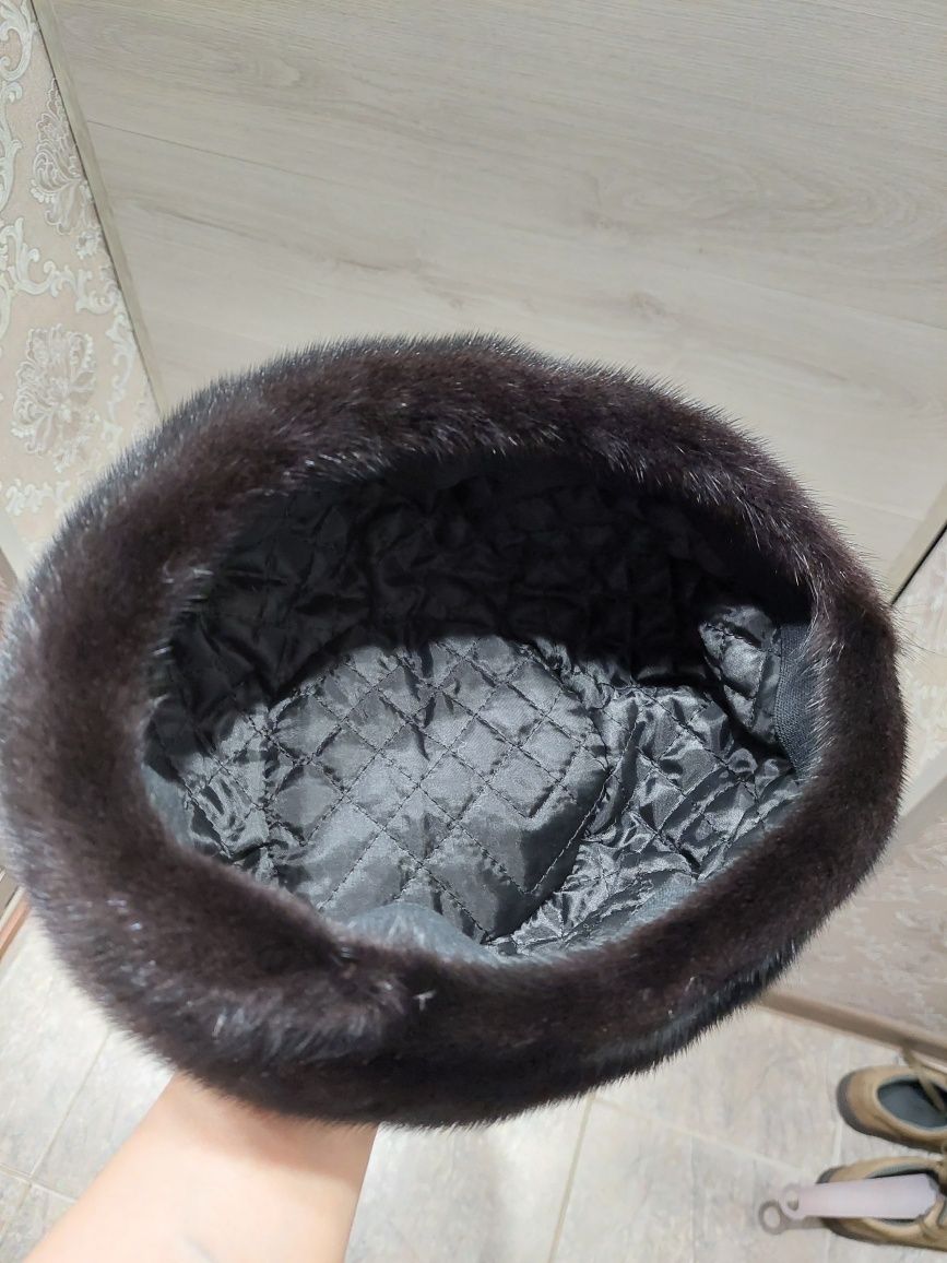 Шапка норковая женская