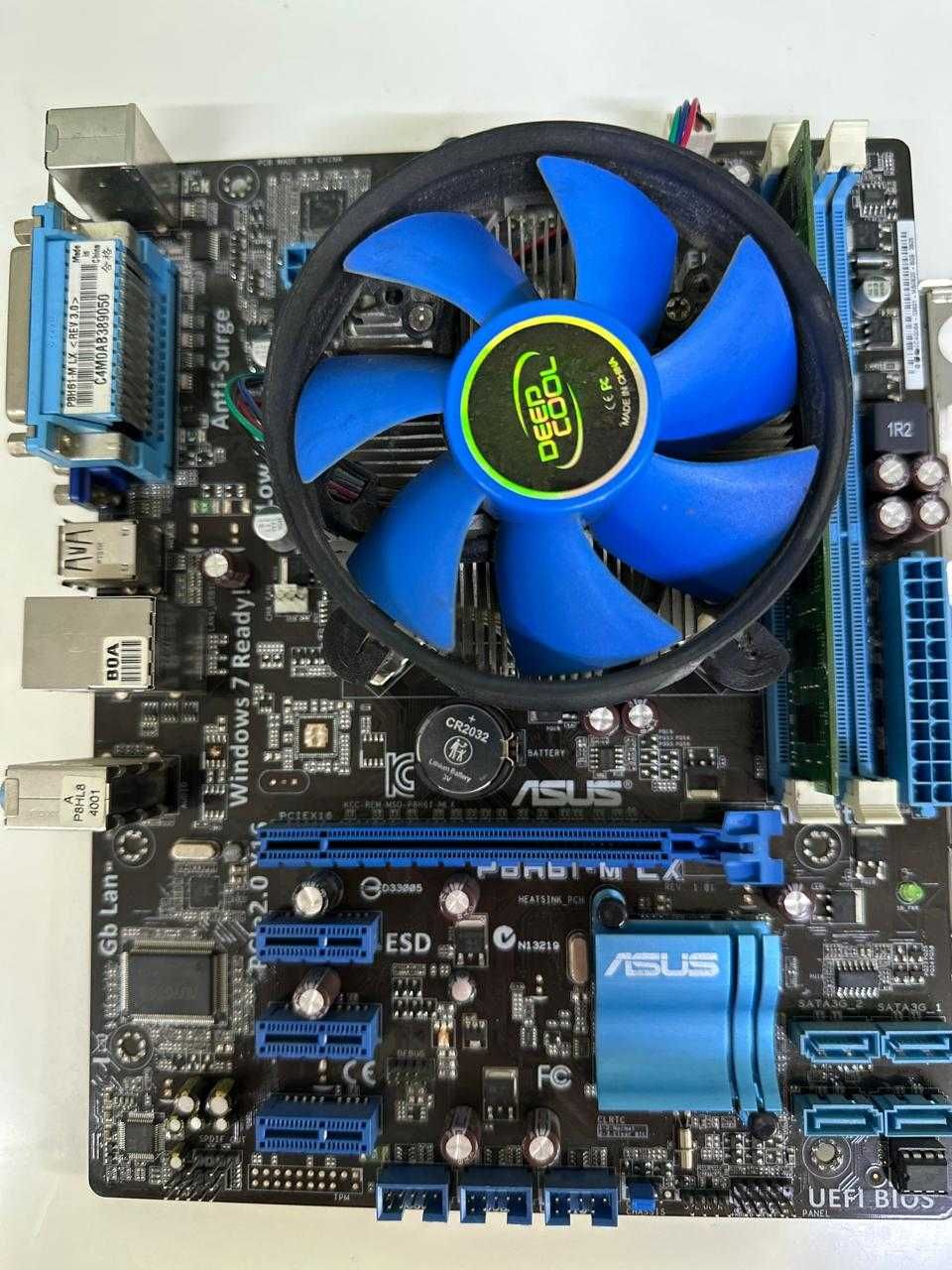 Комплект материнская плата Asus P8H61-M LX + 4Gb озу + E3-1240v2+кулер