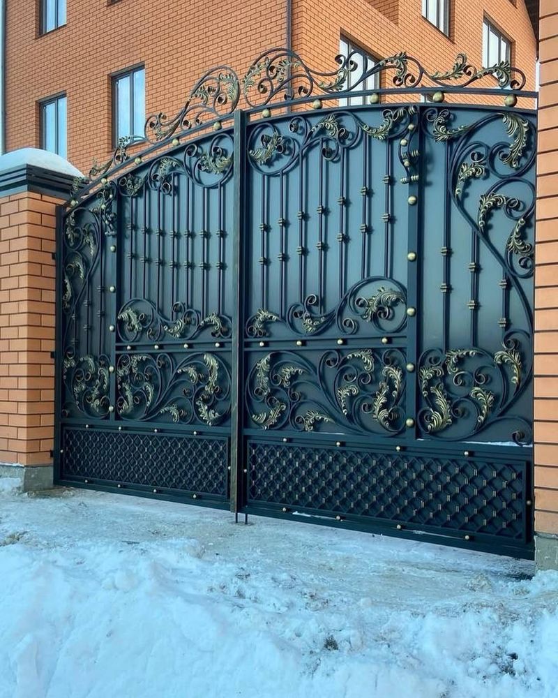 Распашные Ворота Калитка Ковка Навес Купить на Заказ Доставка Тегін
