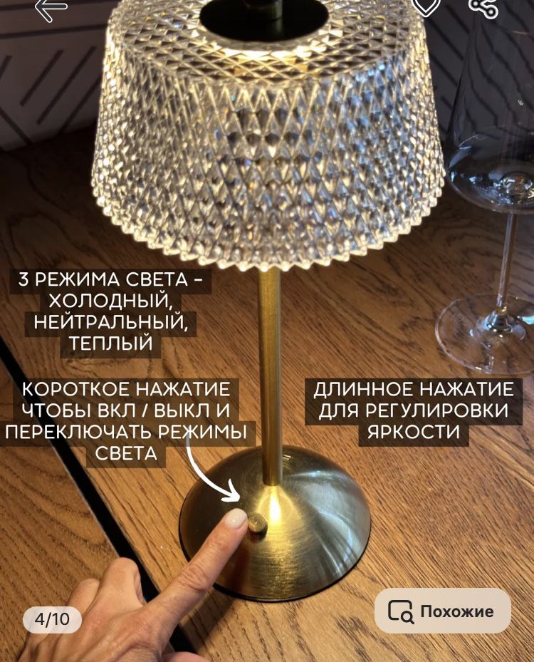 Настольная лампа для ресторанов кафе оптом!