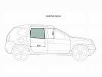 Стекло заднее правое опускное  Dacia Duster