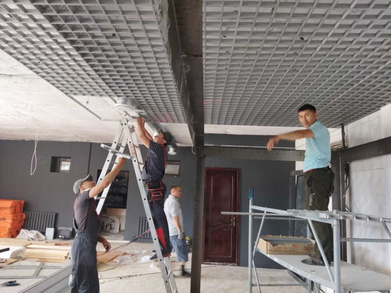 Установка подвесного потолка Армстронг