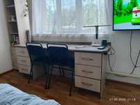 СРОЧНО! Продам б/у стол для двоих
Размеры: 190×50×75 см
Прочный, с тол
