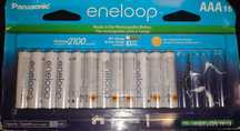 Аккумулятор Батарея PANASONIC Eneloop 1.2V 750mAh AAA 8шт мизинчиковые