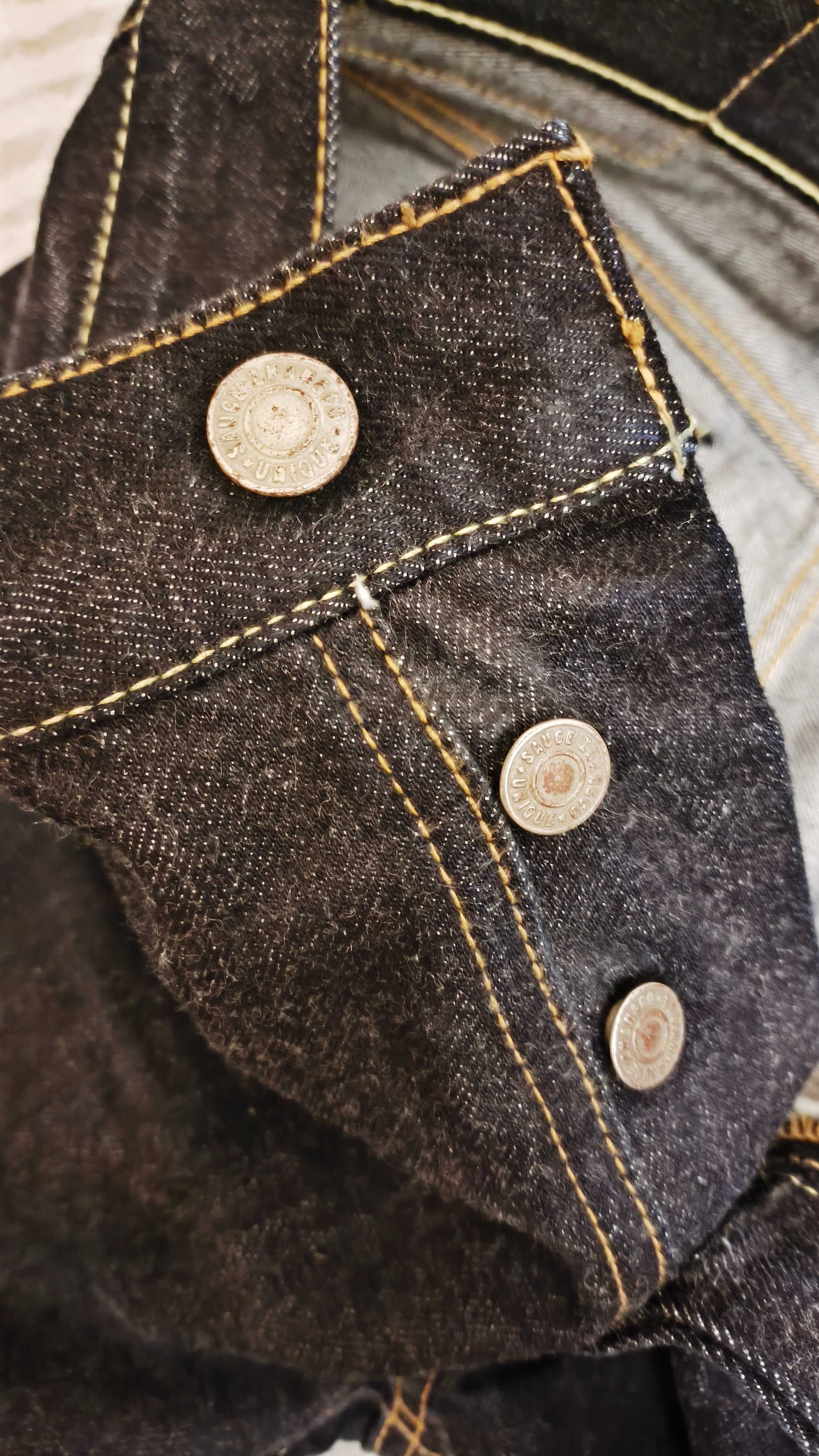 Джинсы Sauce Zhan из сырого денима селвидж  selvedge denim