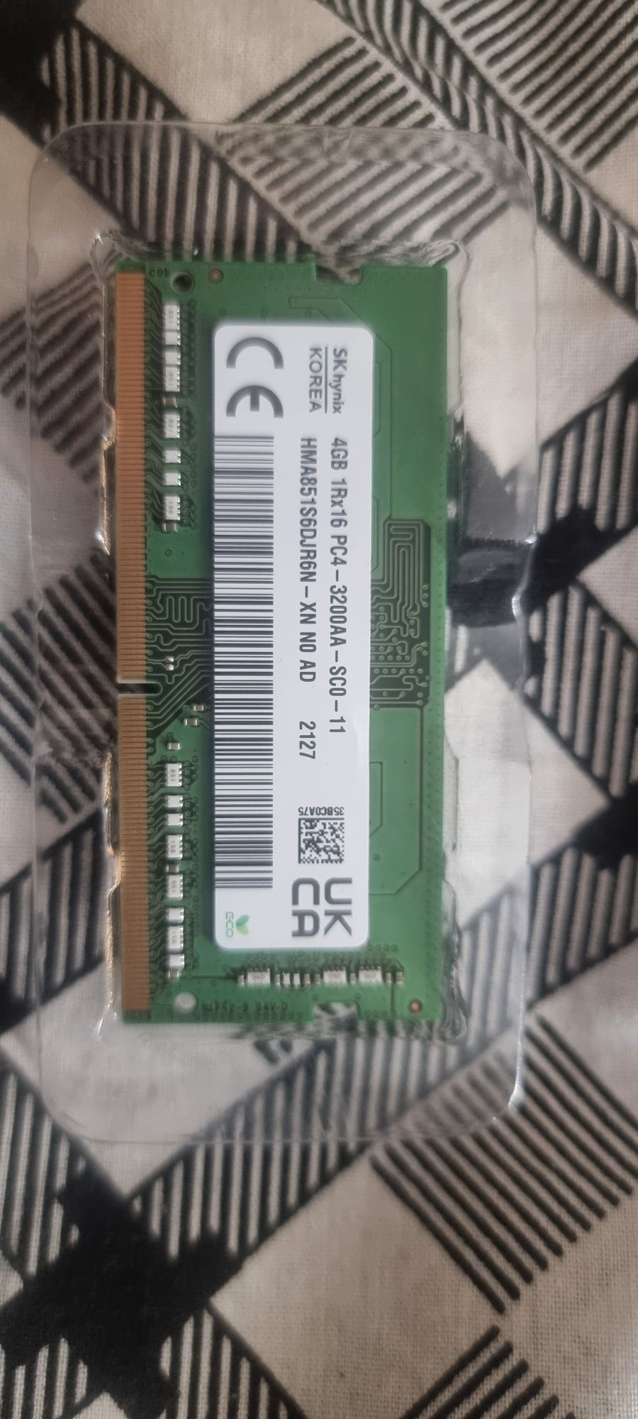 Оперативная память ноутбука sodimm ddr4 3200mhz  4gb