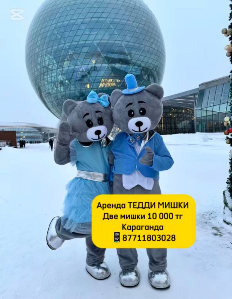 Аренда Тедди мишки для мероприятий в Караганде