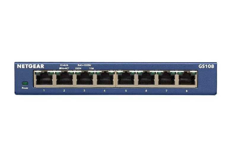 8-портовый гигабитный свитч Netgear GS108 8-port Gigabit Switch