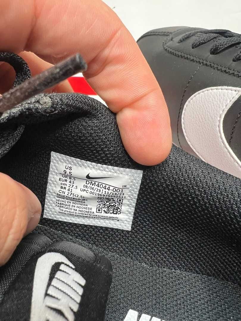 кроссовки оригинал найк кортез кожаные Nike Cortez Leather Black/White