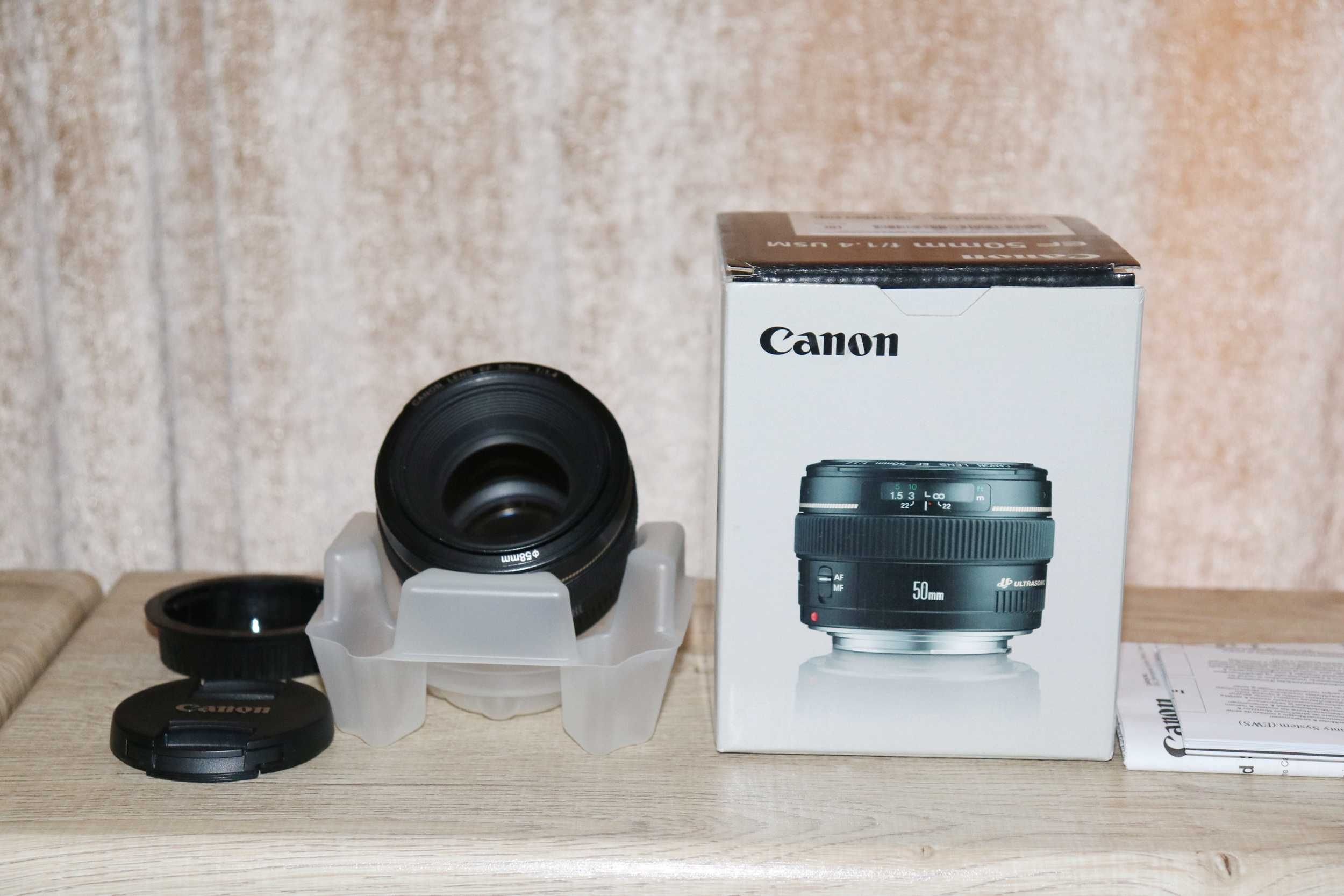 Объектив Canon 50mm 1.4. В коробке. Новый. Портретник