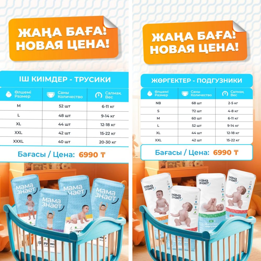 Подгузники/трусики Мама знает