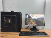 Компьютер в сборе +монитор  для офиса и учебыа также игр