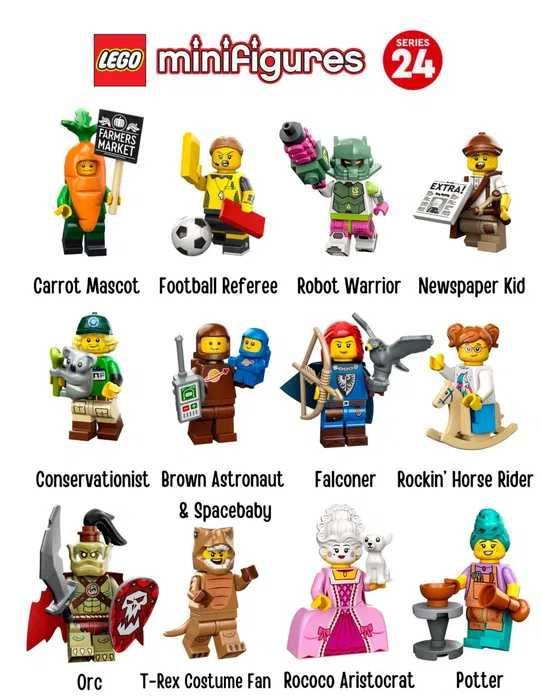 Минифигурки LEGO, 24 серия (Minifigures 71037)