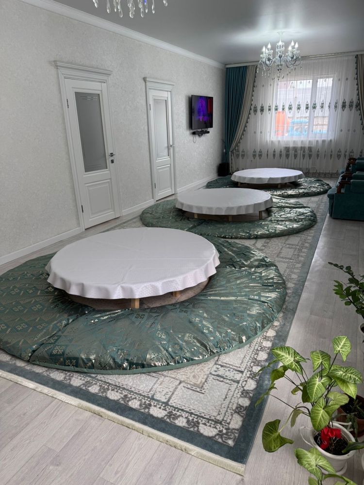 Казахский круглый стол с комплектом, Қазақы дөңгелек үстел жиынтығы