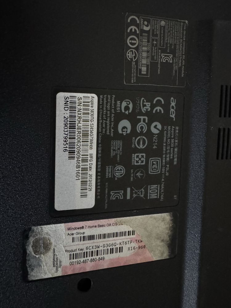 Продам ноутбук acer