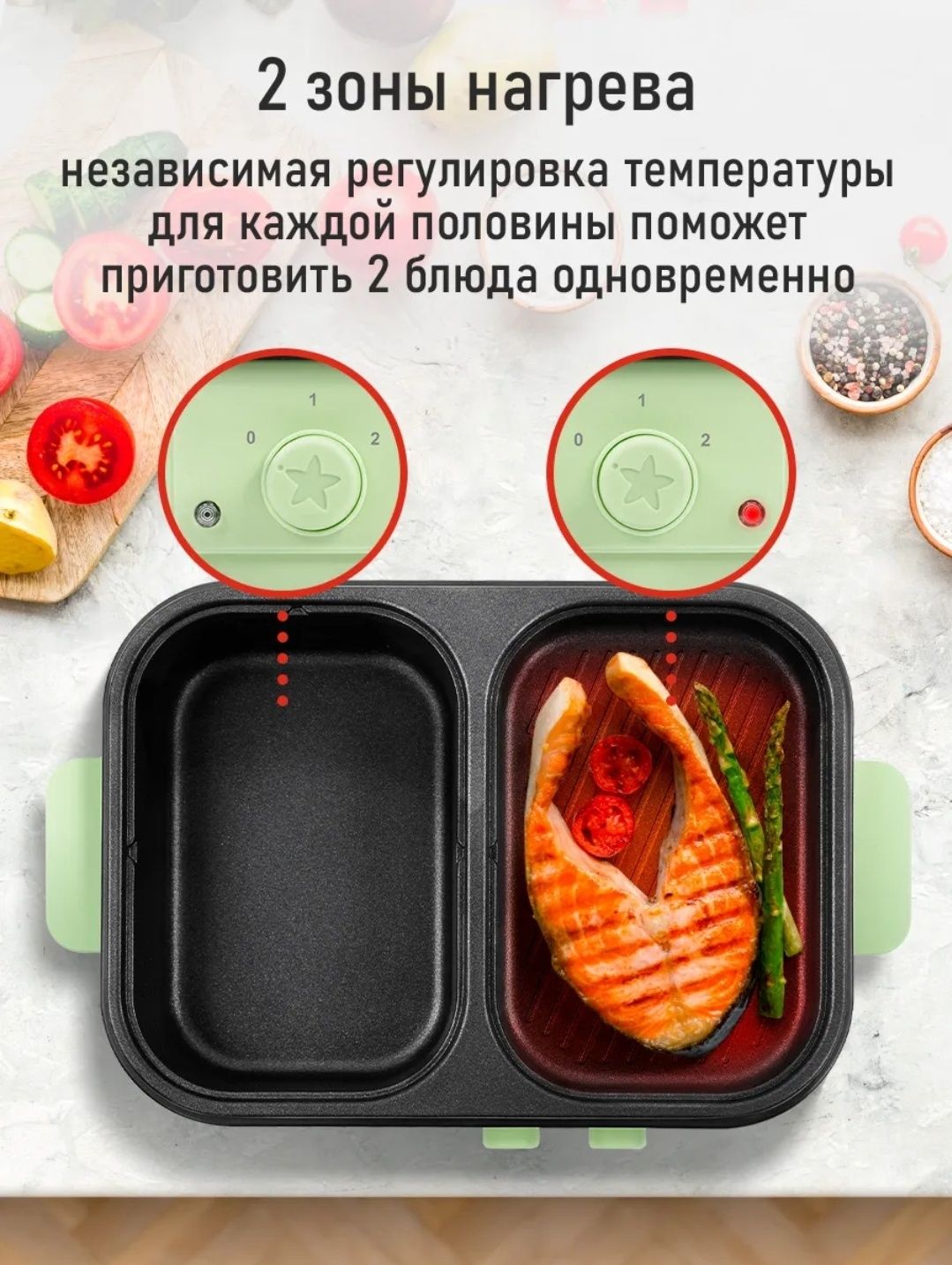 Продам электрическую гриль 2 в 1 с  комбинированной панелью