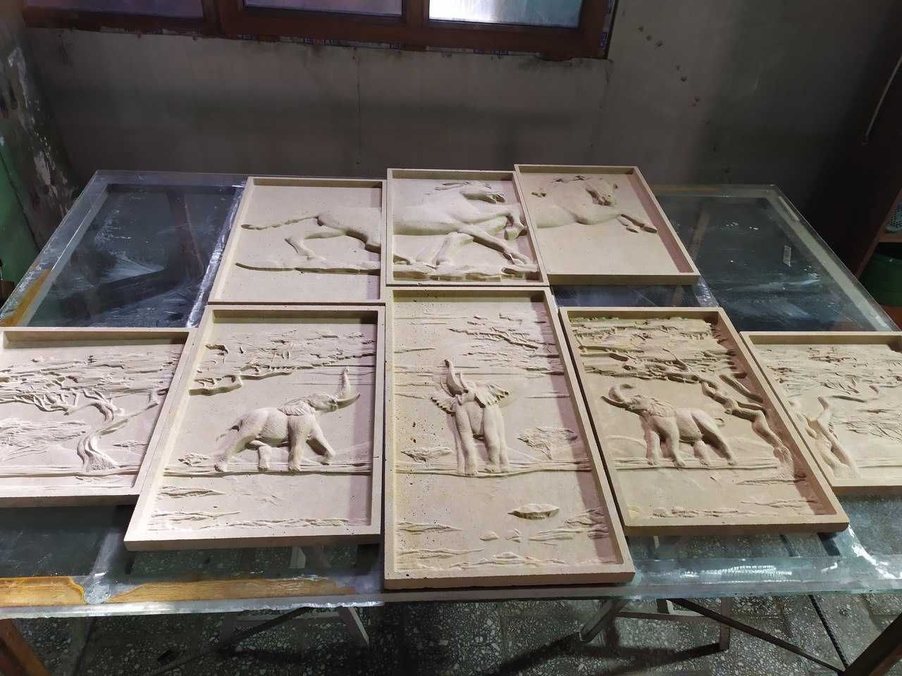 Фрезеровка по камню ЧПУ станок обрамления фигуры из камня