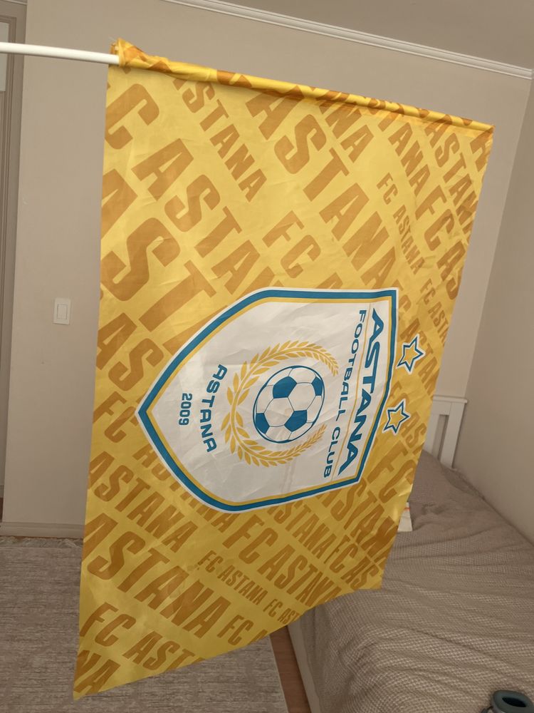 Флаг FC Astana большой почти как новый