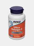 Рыбий жир Омега-3, Now Foods, Ultra Omega-3, 90 капсул, омега3